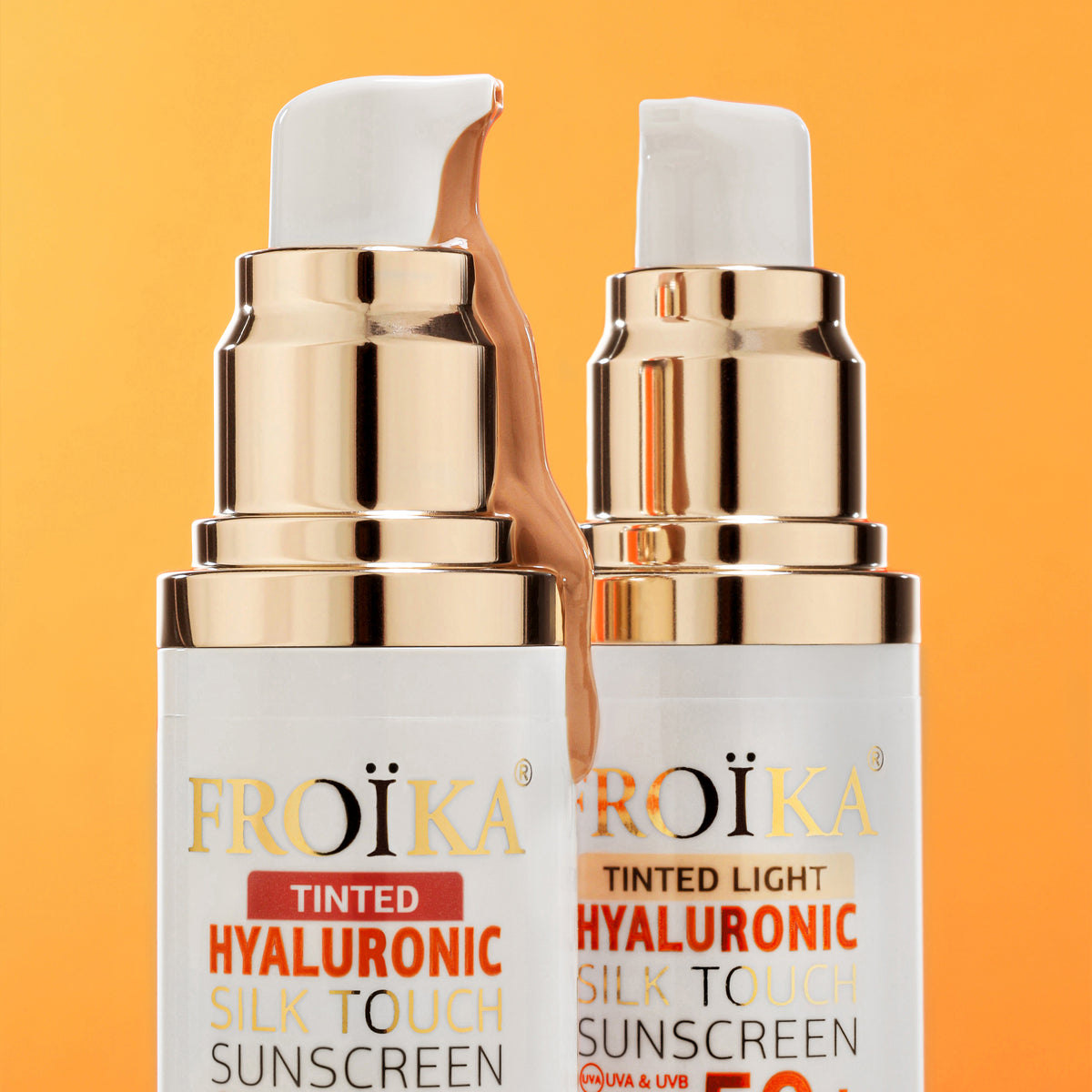 FROIKA Hyaluronic Silk Touch SPF 50+ Tinted tonuotas apsauginis veido kremas 50 ml
