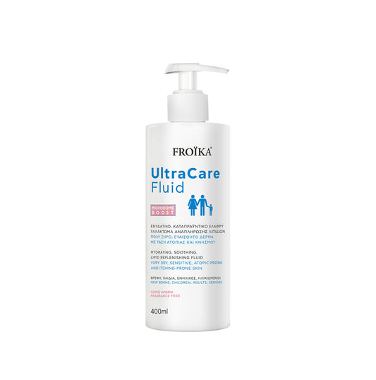 FROIKA UltraCare Fluid drėkinamasis veido ir kūno losjonas 400 ml arba 750 ml