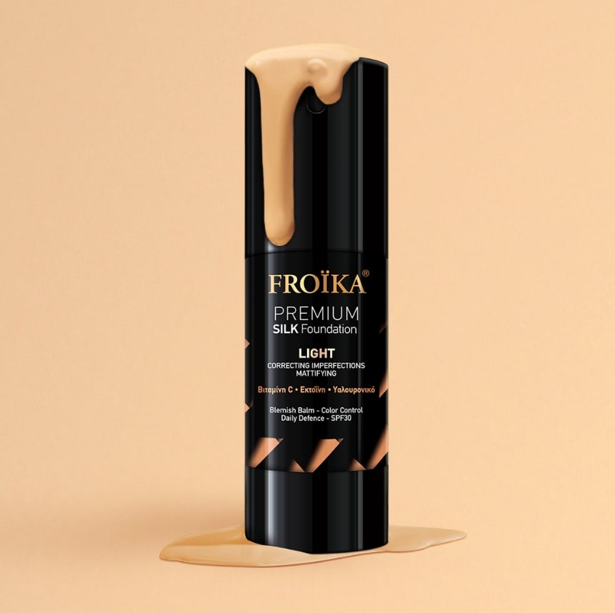 FROIKA Premium Silk Foundation Light SPF 30 makiažo pagrindas 30 ml