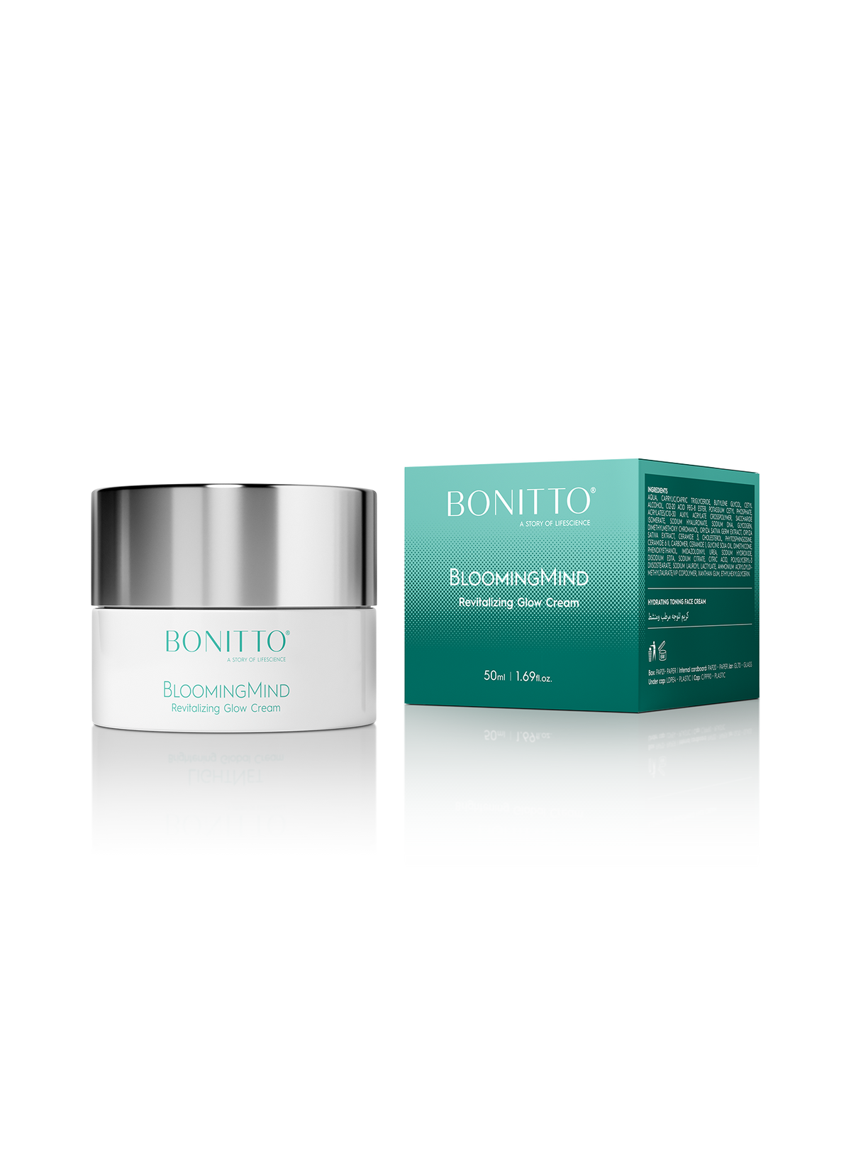 BONITTO BLOOMINGMIND atgaivinantis ir skaistinantis veido kremas 50 ml