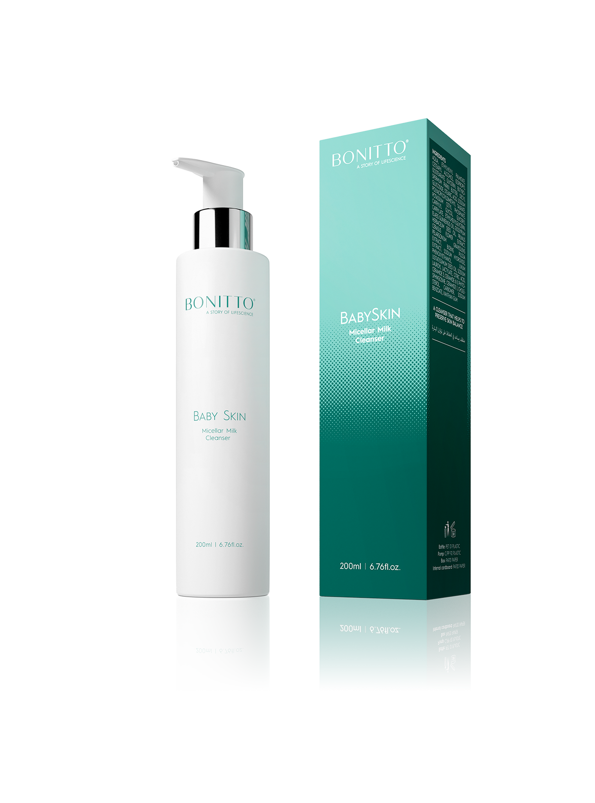 BONITTO BABYSKIN micelinis valomasis pienelis 200 ml